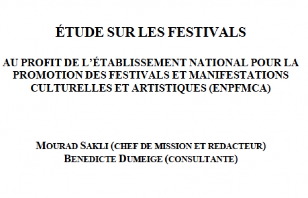 Etude sur les Festivals au profit de